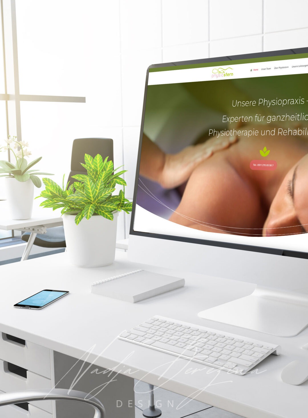 Webseite „Physiostern“
