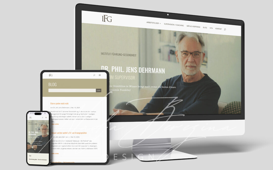 Webseite für IFG – Institut Führung+Gesundheit