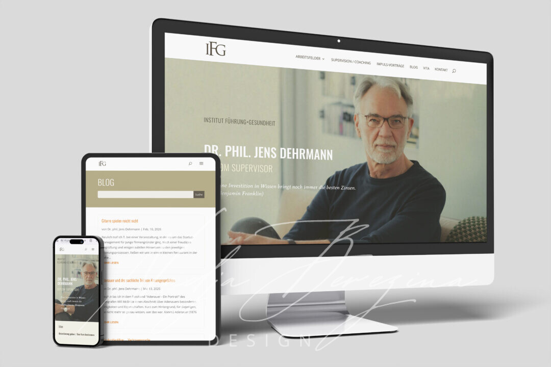 Webseite für IFG – Institut Führung+Gesundheit